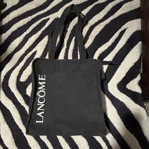 Vintage Lancôme Black Canvas Tote Bag